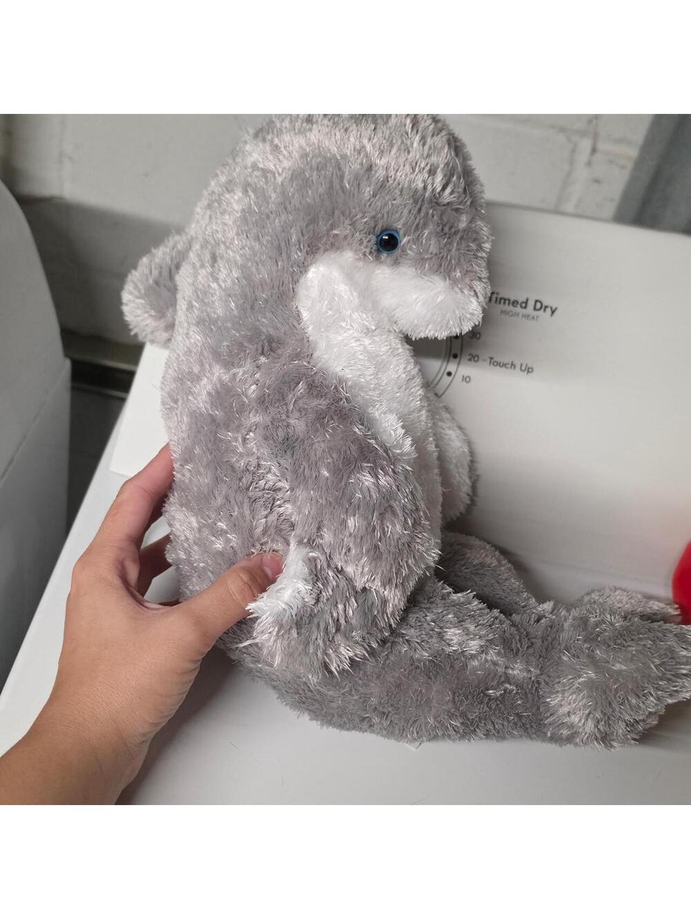 The Bear Factory Dolphin Gray Shaggy Plush 14" Stuffed Soft Baby Dolphin